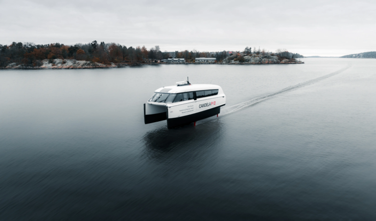 P 12 Shuttle Foiling Above the Water