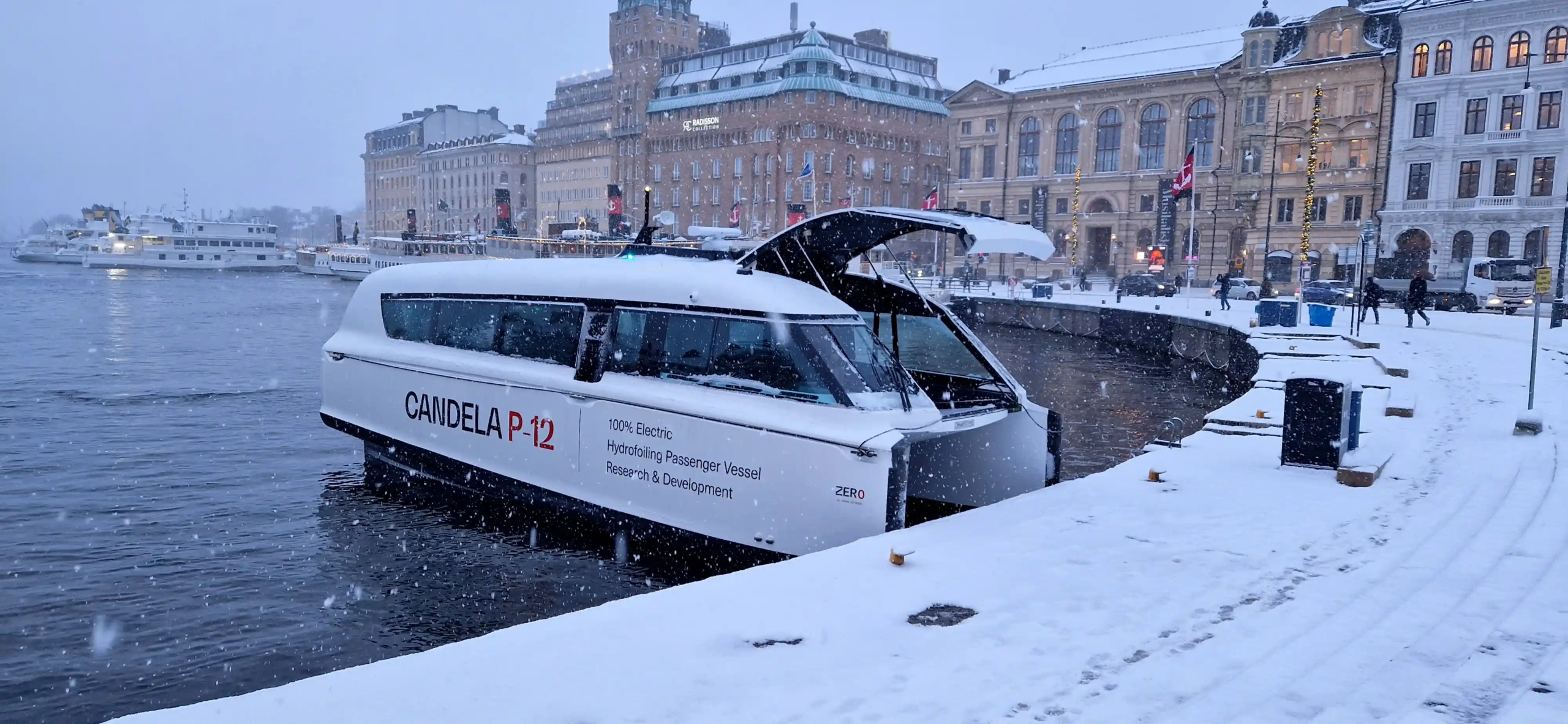 Candela P 12 Electric Ferry in Cold Climate